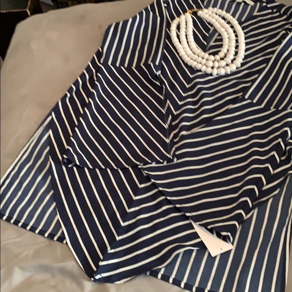 🎉Navy blue and white stripe shirt SzS - Picture 5 of 5
